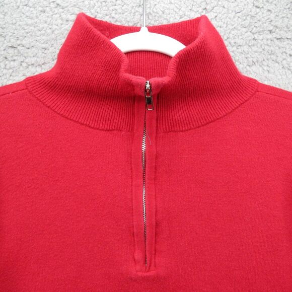 Silence + Noise Cropped 1/4 Zip Pullover Sweater Womens S Red Cozy - Picture 3 of 9
